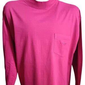 Large Vintage 90's Dockers T-shirt Levis Mens Long Sleeve Red Cotton Crewneck